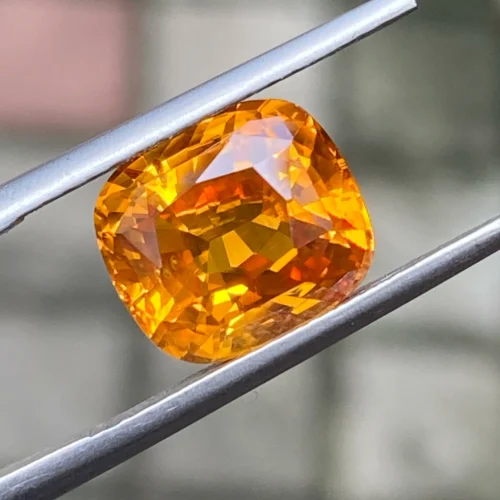 orange sapphire 5.01ct