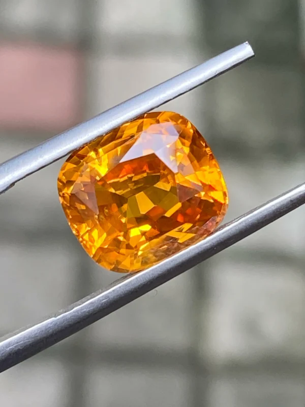 orange sapphire 5.01ct