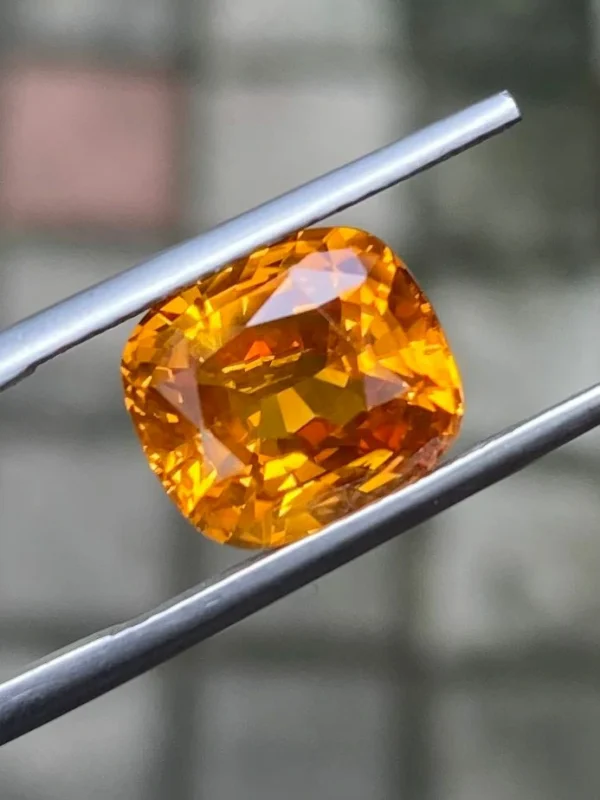 orange sapphire 5.01ct