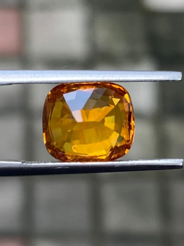 orange sapphire 5.01ct