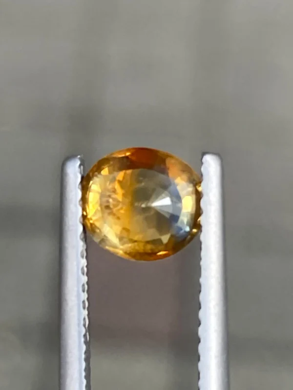 Natural oval bi color sapphire mixed cut