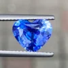 3.02ct natural blue sapphire heart showing brilliant step cut