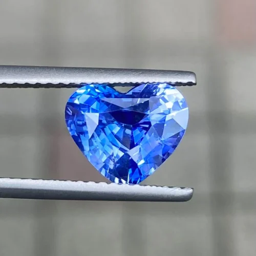 3.02ct natural Ceylon blue sapphire heart, certified no heat