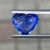 3.02ct natural blue sapphire heart rear view showing pavilion facets