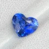 3.02ct natural Ceylon blue sapphire heart on white background