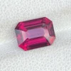 Natural rhodolite garnet mixed cut side view